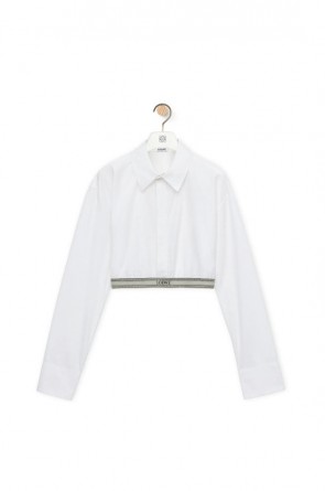 Lady's Loewe Cropped Shirt In Cotton