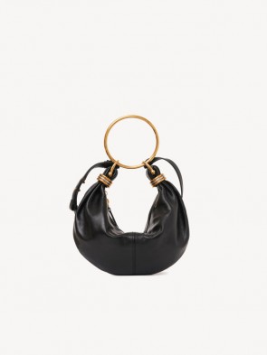 Lady's Chloe Small Bracelet Hobo Bag In Grained Leather