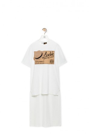 Lady's Loewe Hat T-Shirt Dress In Cotton