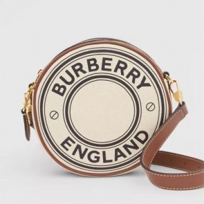 Women Burberry Logo Graphic Canvas and Leather Louise Bag 80276021