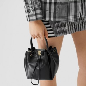 Burberry Monogram Motif Leather Bucket Bag