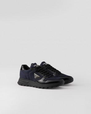 Men's Prada Prax 01 Re-Nylon And Brushed Leather Sneakers