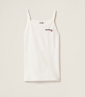 Lady's Miu Miu Petit Bateau X Miu Miu stretch jersey top