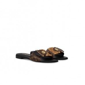 Lady's Louis Vuitton LV Frame Flat Mule