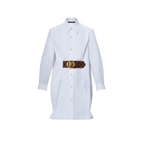 Lady's Louis Vuitton Belted Shirt Dress