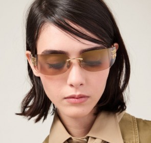 Lady's Miu Miu Logo Sunglasses