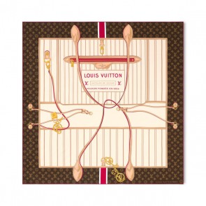 Lady's Louis Vuitton My Neverfull Square 90 Scarf