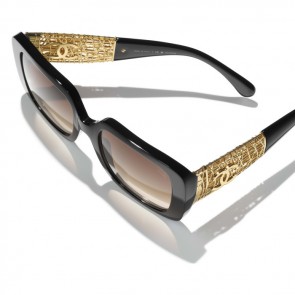 Lady's Chanel Square Sunglasses Black