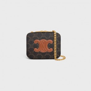 Celine Box On Chain Cuir Triomphe
