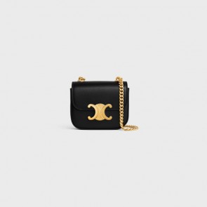 Celine Mini Chain Claude In Shiny Calfskin