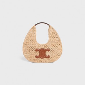 Celine Classic Panier Hobo Bag In Raffia
