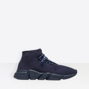 Mens Navy speed trainers with two tone laces and sole 506342W07U04102