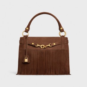 Celine Medium Annabel Bag With Fringes In Suede Calfskin