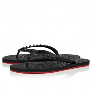 Mens christian louboutin slides Loubi Flip slipper shoes