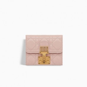 Dior dioraddict french wallet with flap in cannage lambskin