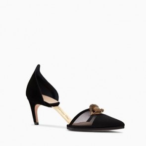 Women surreal d high heeled shoe in tulle and suede calfskin KCP434TLS_S900