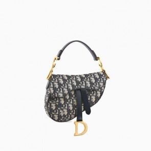 Women Mini Saddle bag in blue canvas M0447CTZQ_M928