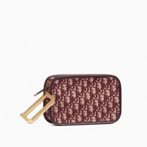 Women quake clutch in burgundy canvas S5700CTZQ_M974