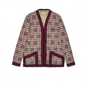 Lady's Gucci GG check tweed jacket Clothes 610060 ZADEH 4069