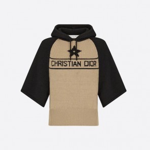 Lady's Dior Three-quarter Sleeve Hooded Sweater