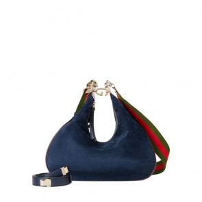 Gucci Attache Medium Suede Shoulder Bag