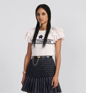 Lady's Dior Sweater With Ruffles
