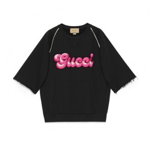 Lady's Gucci Appliqué Cotton Sweatshirt