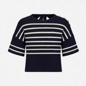 Lady's Dior MariniÈre Open-Back Sweater