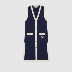 Lady's Gucci Cotton And Silk Blend Cardigan