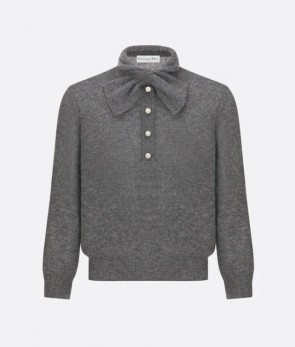 Lady's Dior Tied Collar Elegance Sweater