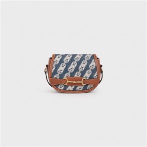 Women's Celine Small CrÉcy Bag In Maillon Triomphe Jacquard And Calfskin
