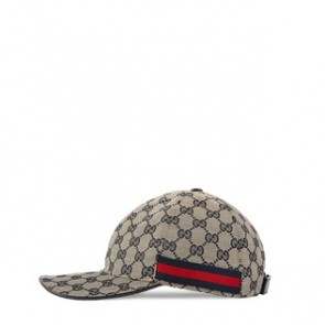 Blue Original GG canvas baseball hat with Web ‎‎200035 KQW6G 4080
