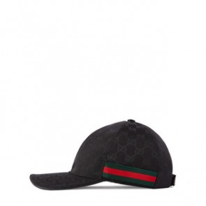 Black Original GG canvas baseball hat with Web ‎200035 KQWBG 1060