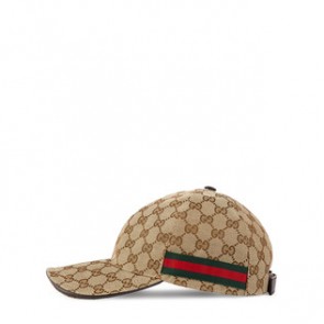 Original GG canvas baseball hat with Web ‎‎200035 KQWBG 9791