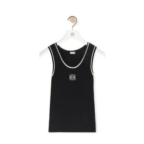 Lady's Loewe Anagram Tank Top In Viscose Blend