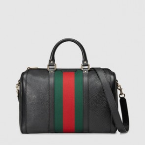 Gucci Vintage Web leather boston bag 247205 A7MAG 1060