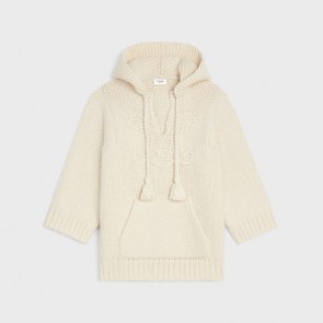 Lady's Celine Triomphe Short Sleeved Baja Pullover In Wool