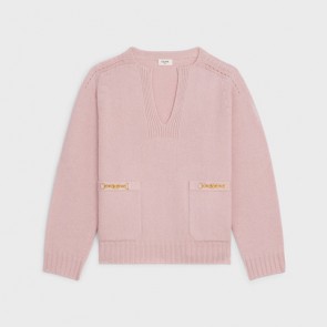 Lady's Celine Tunic Sweater In Seamless Cashmere Rose Pale