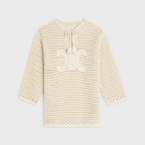 Lady's Celine Baja Tunic In Crocheted Wool