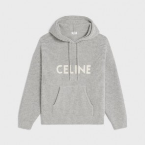 Men's Celine Hooded Sweater In Ribbed Wool