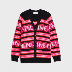 Lady's Celine Cardigan In Ski Jacquard Wool