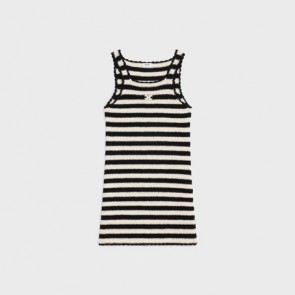 Discount Lady's Celine Triomphe Striped Mini Dress