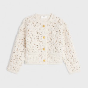 Lady's Celine Cardigan Jacket In Cornelly Wool