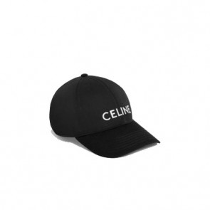 CELINE COTTON DRILL BASEBALL CAP BLACK