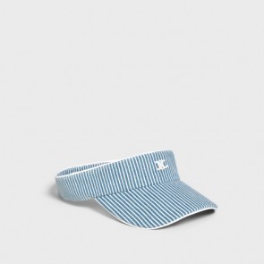 Lady's Celine Triomphe Visor In Hickory Cotton