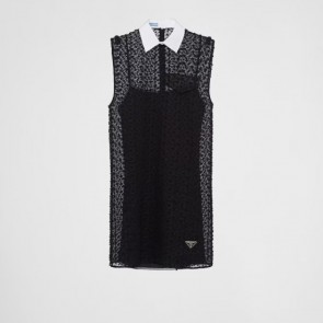 Lady's Prada Mini-Dress With Shirt Collar