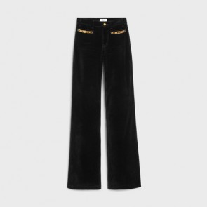 Lady's Celine Jane Flared Jeans In Velvet