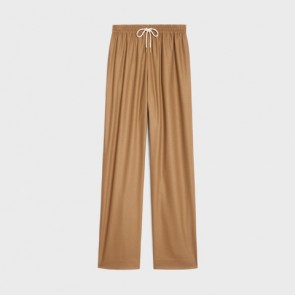 Lady's Celine Straight Jogging Pants In Cashmere Flannel