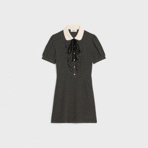 Lady's Celine Babydoll Mini Dress In Silk