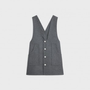 Lady's Celine Tunic Mini Dress In Wool Cloth
